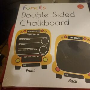 Bus double sided chalkboard